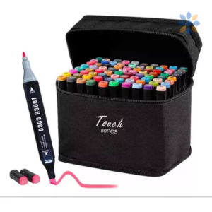 Set Marcadores Touch 80 Piezas Doble Punta Colores Vivos