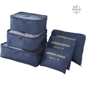 Set organizador de maleta 6 piezas azul marino