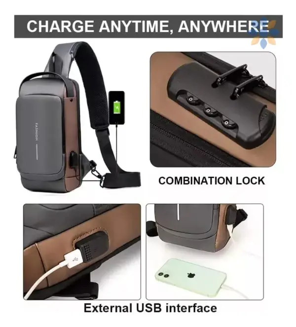 Mochila Antirrobo Impermeable con Puerto USB 3.0