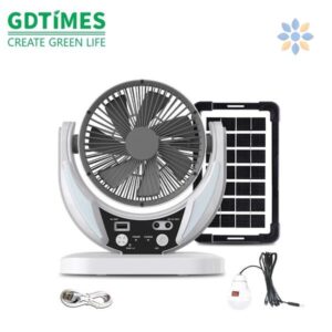 Ventilador Solar Portátil VA 8025 con Panel y Control