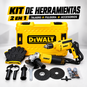 Kit Taladro y Pulidora DeWALT en Maletín
